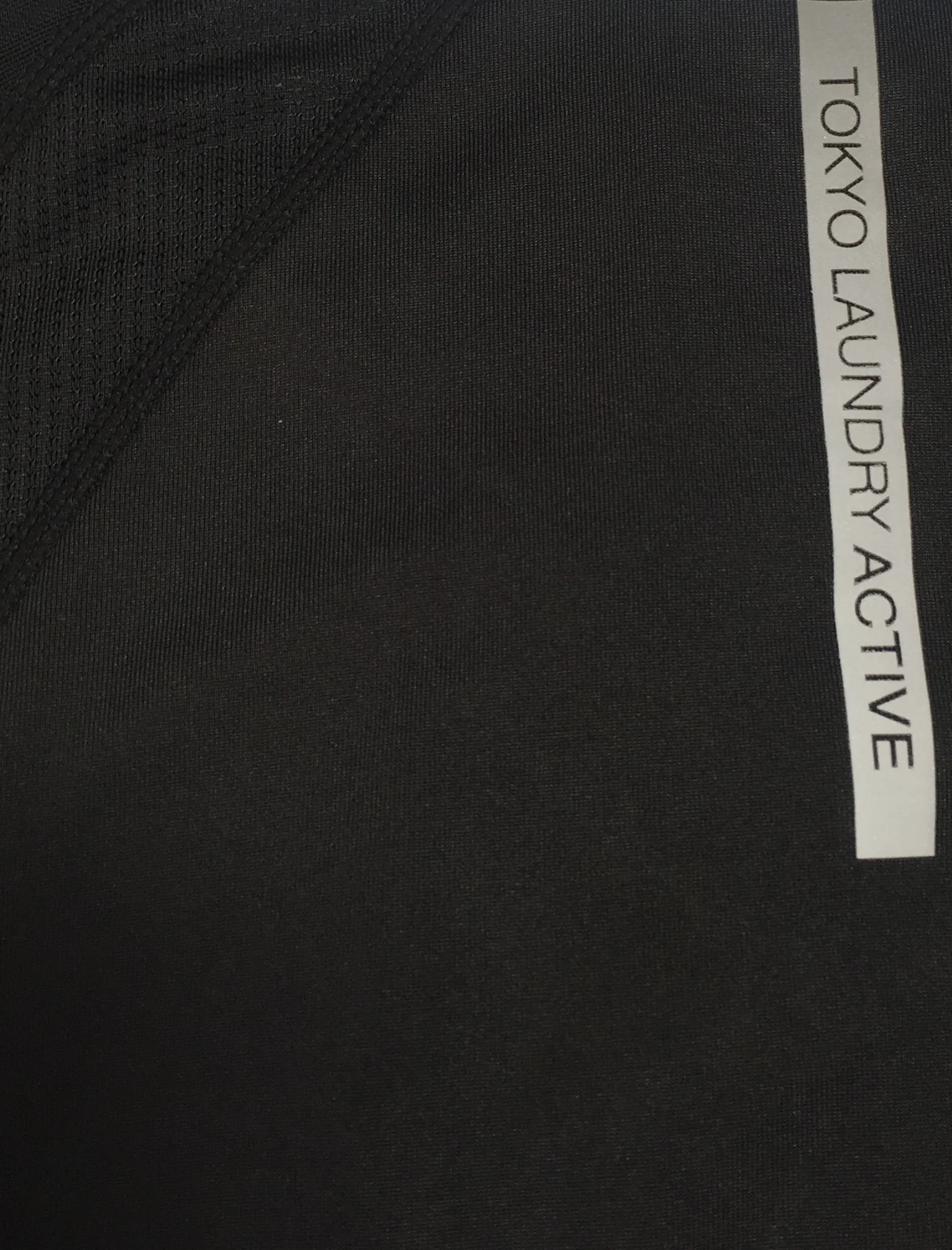 Retton Mesh Panel Stretch Jersey T-Shirt in Black - Tokyo Laundry Active - Image 4